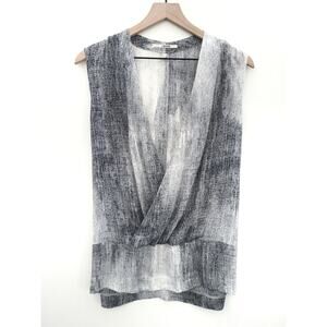 EUC J.Brand Front Wrap Sleeveless V-Neck Blouse - Large